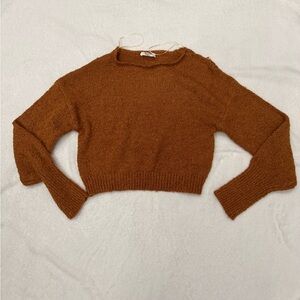 Cozy Tan Cropped Sweater
